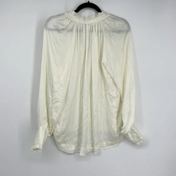 JONATHAN SIMKHAI STANDARD Ruched Front Top In Ecru - Picture 9 of 10